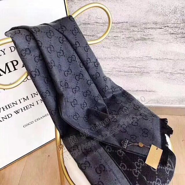 Gucci圍巾 古奇爆款雙G印花時尚圍巾 時尚美女必備款  llwj6849